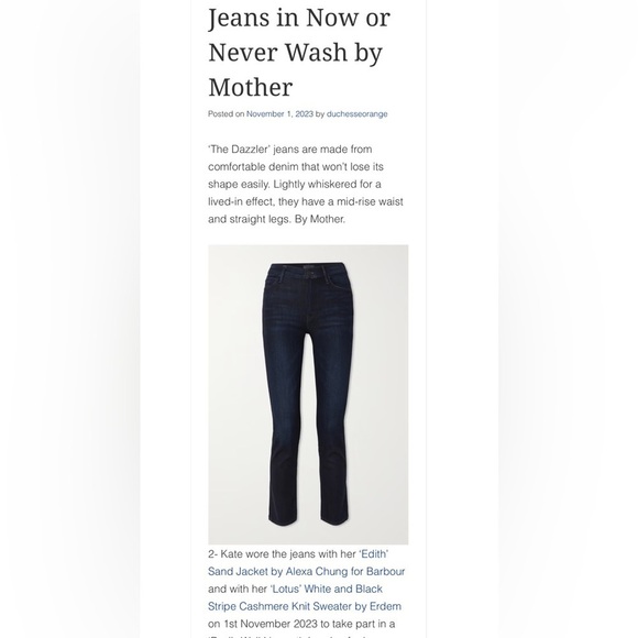Mother The Mid Rise Dazzler Straight Ankle Jeans Size 24 - Picture 2 of 11
